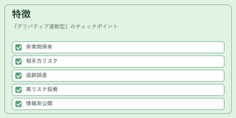 特徴(デリバティブ連動型)の図解