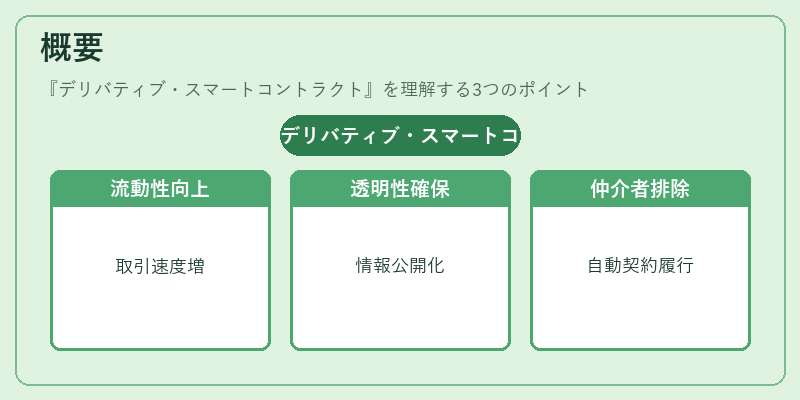 概要（デリバティブ・スマートコントラクト）の図解