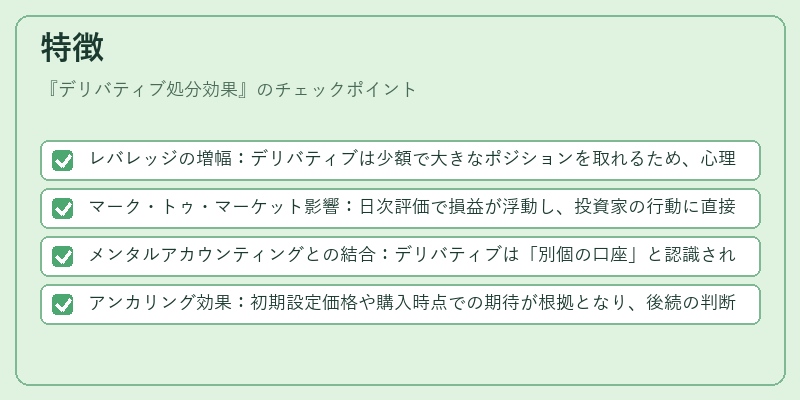 特徴(デリバティブ処分効果)の図解