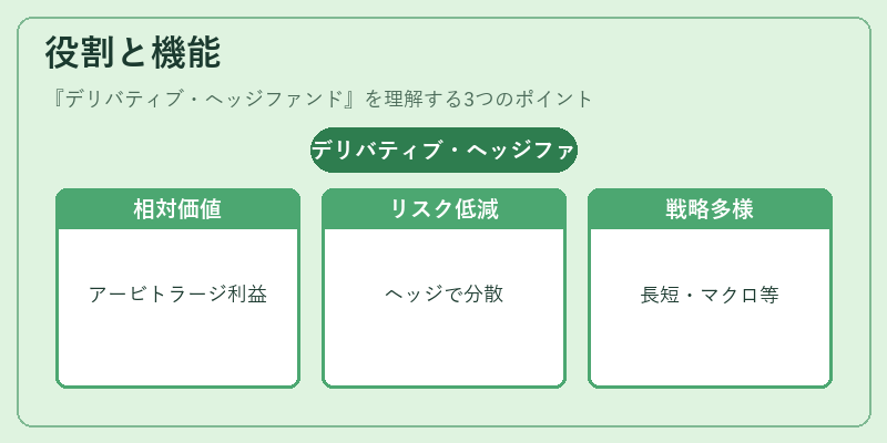 役割と機能（デリバティブ・ヘッジファンド）の図解