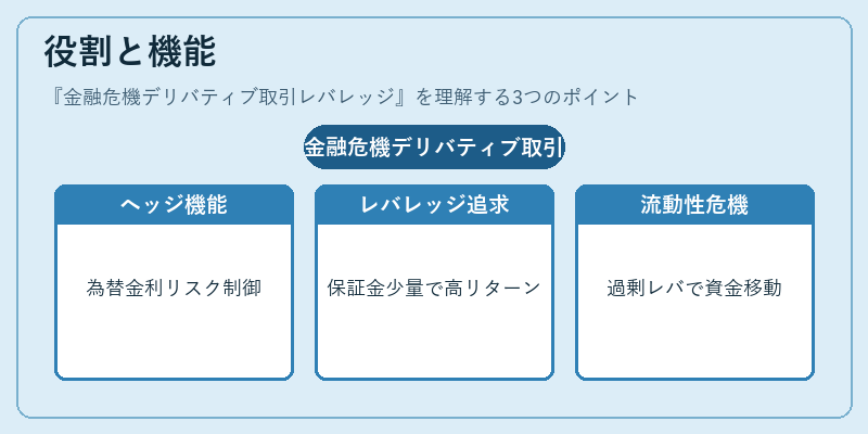 役割と機能(金融危機デリバティブ取引レバレッジ)の図解