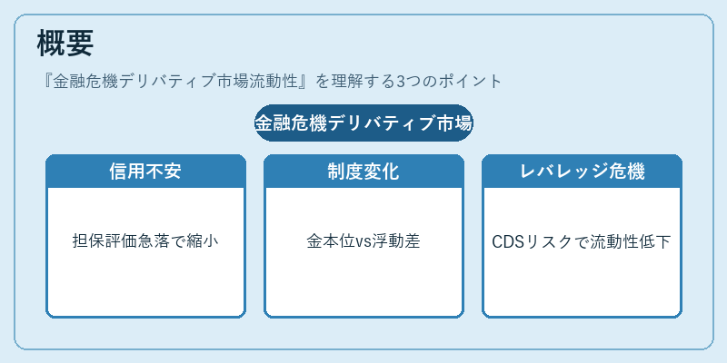 概要(金融危機デリバティブ市場流動性)の図解