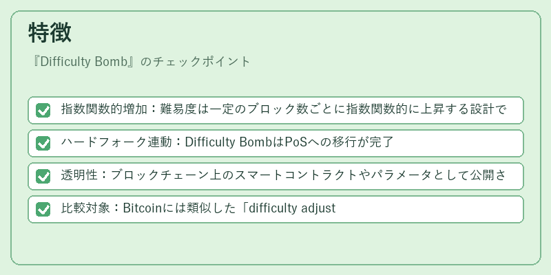 特徴（Difficulty Bomb）の図解