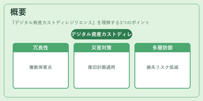概要（デジタル資産カストディレジリエンス）の図解