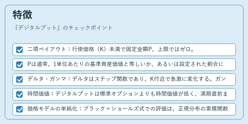 特徴(デジタルプット)の図解