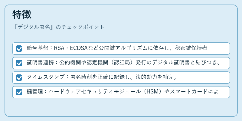 特徴(デジタル署名)の図解
