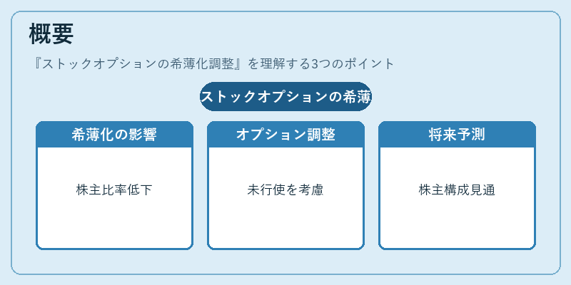 概要（ストックオプションの希薄化調整）の図解