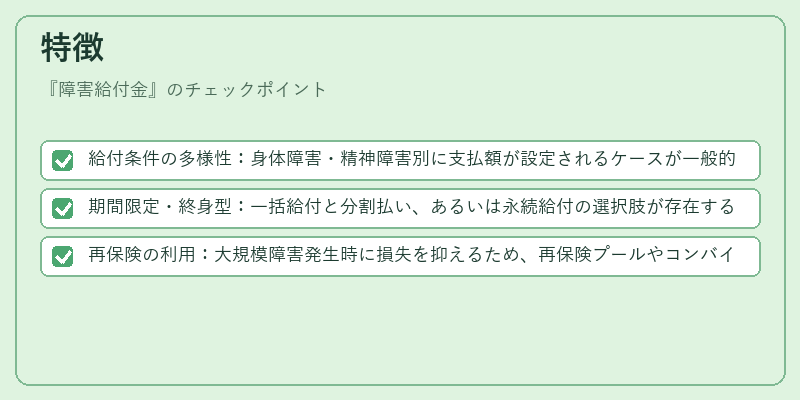 特徴(障害給付金)の図解