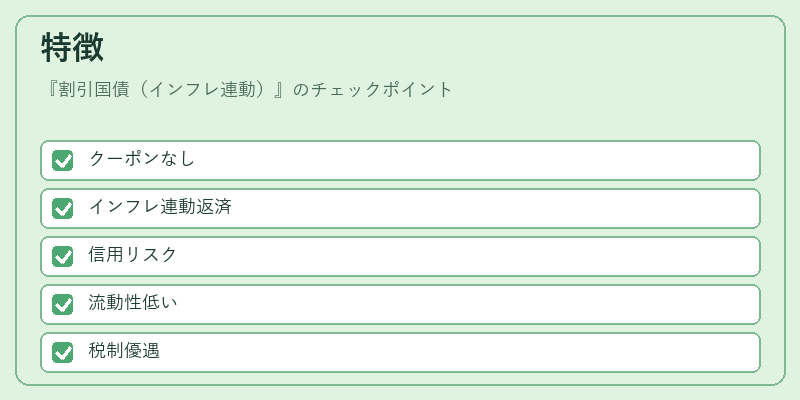 特徴（割引国債（インフレ連動））の図解