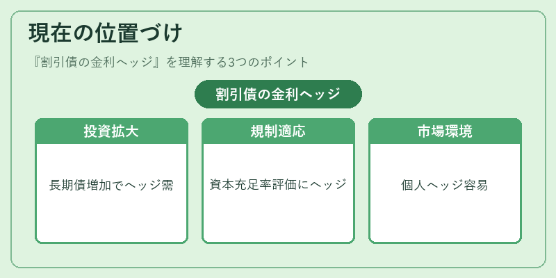 現在の位置づけ（割引債の金利ヘッジ）の図解