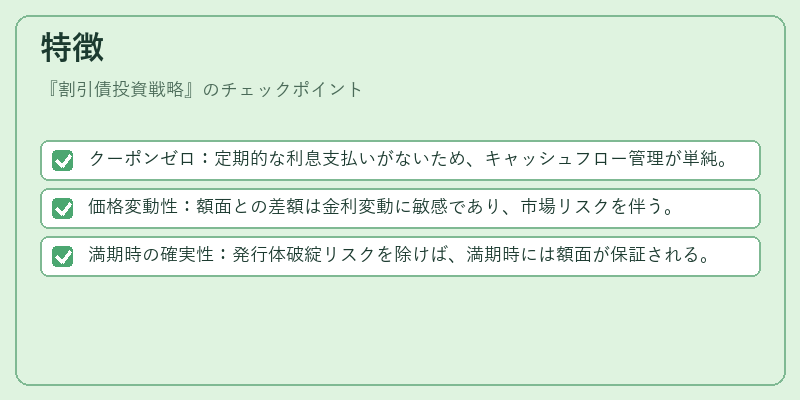 特徴（割引債投資戦略）の図解