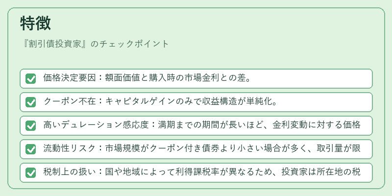 特徴（割引債投資家）の図解