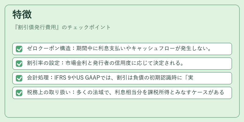 特徴（割引債発行費用）の図解