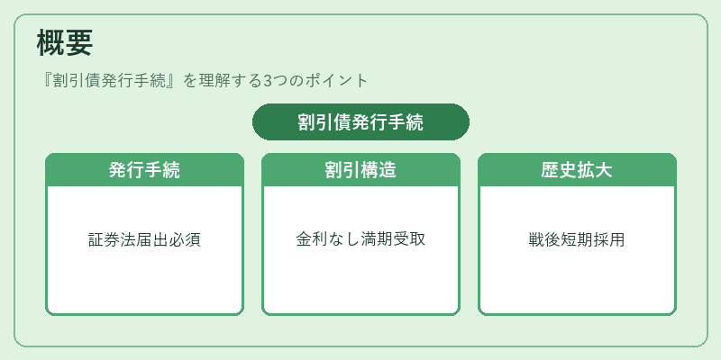 概要（割引債発行手続）の図解