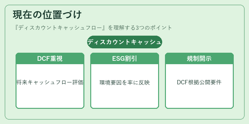 現在の位置づけ(ディスカウントキャッシュフロー)の図解