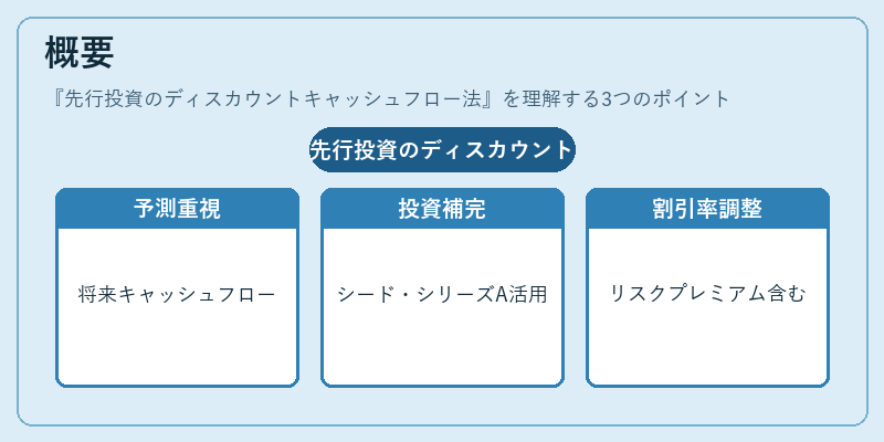 概要（先行投資のディスカウントキャッシュフロー法）の図解