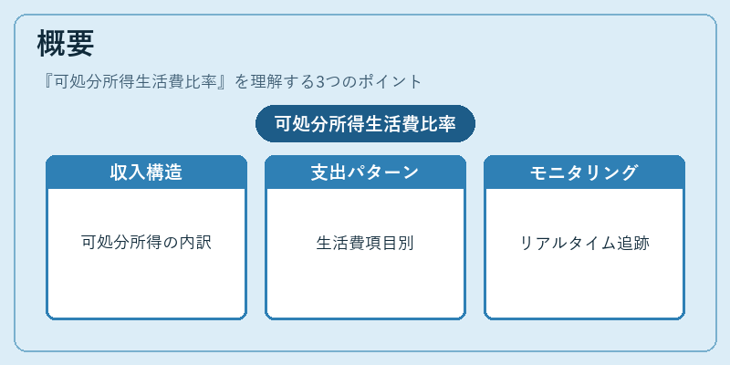 概要（可処分所得生活費比率）の図解