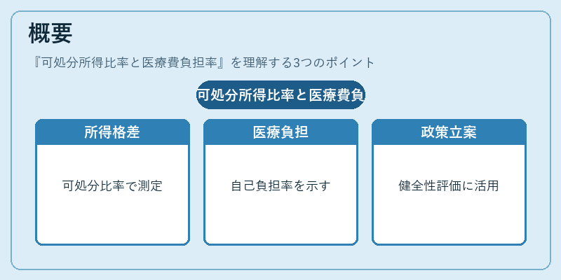 概要(可処分所得比率と医療費負担率)の図解