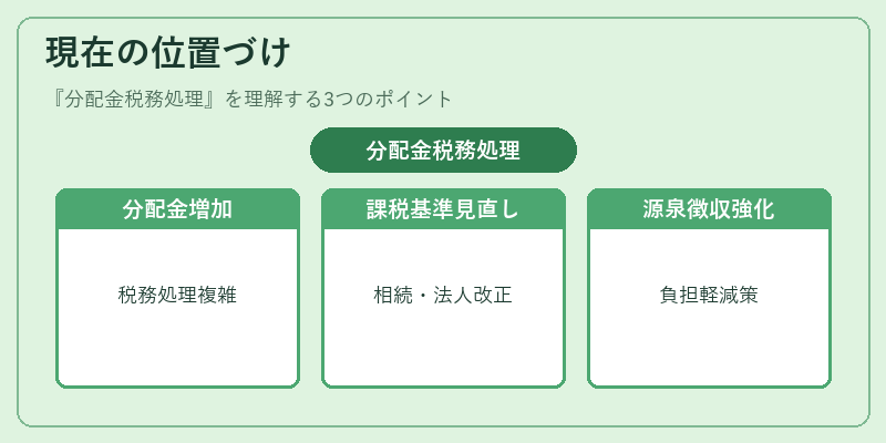 現在の位置づけ(分配金税務処理)の図解