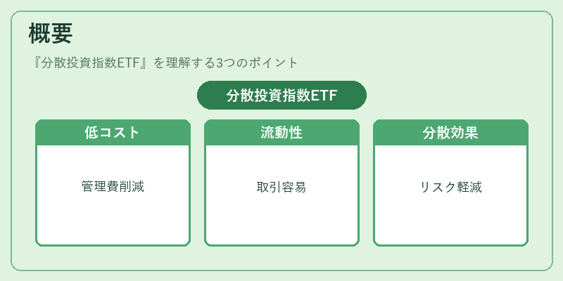 概要（分散投資指数ETF）の図解