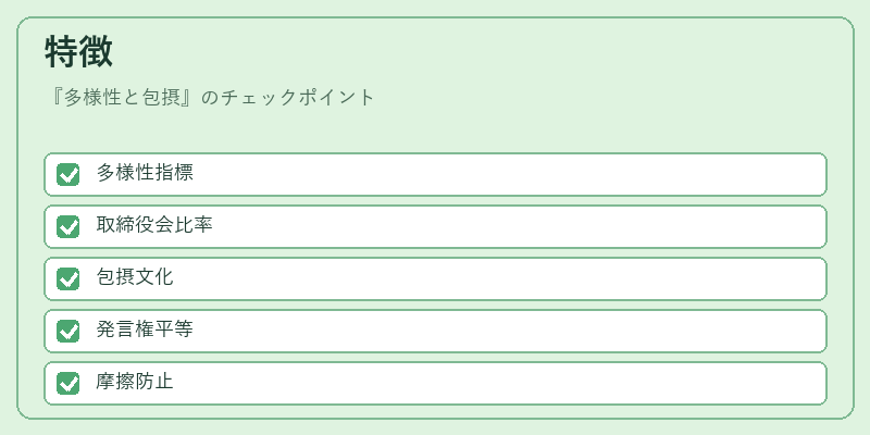 特徴（多様性と包摂）の図解
