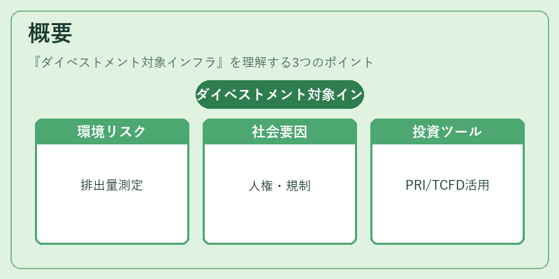 概要（ダイベストメント対象インフラ）の図解
