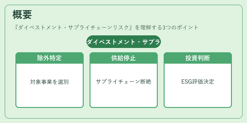 概要(ダイベストメント・サプライチェーンリスク)の図解