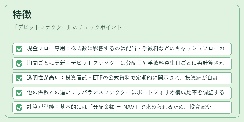 特徴(デビットファクター)の図解
