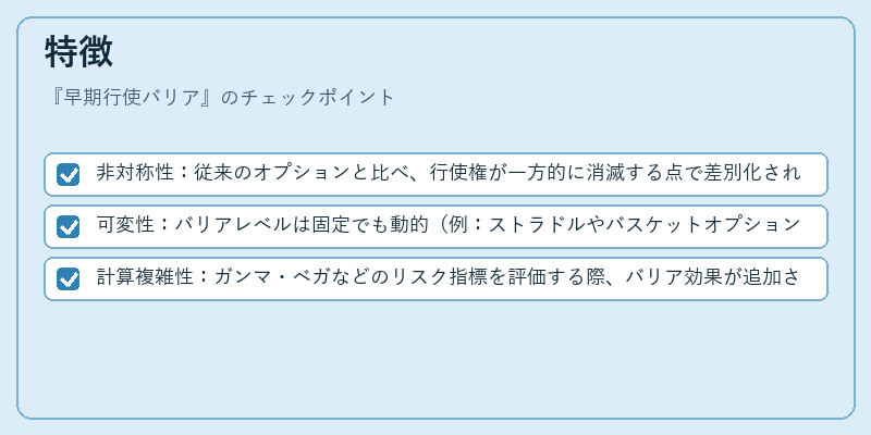 特徴(早期行使バリア)の図解