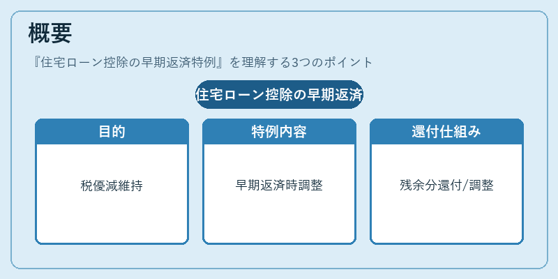 概要（住宅ローン控除の早期返済特例）の図解