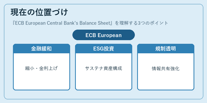 現在の位置づけ（ECB European Central Bank’s Balance Sheet）の図解