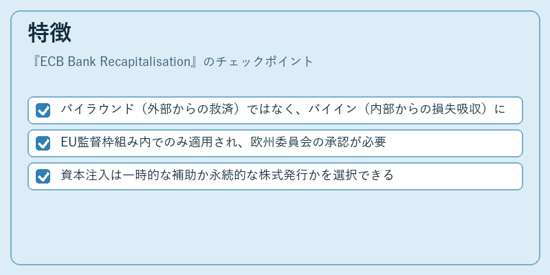 特徴(ECB Bank Recapitalisation)の図解