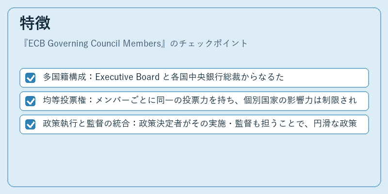 特徴(ECB Governing Council Members)の図解