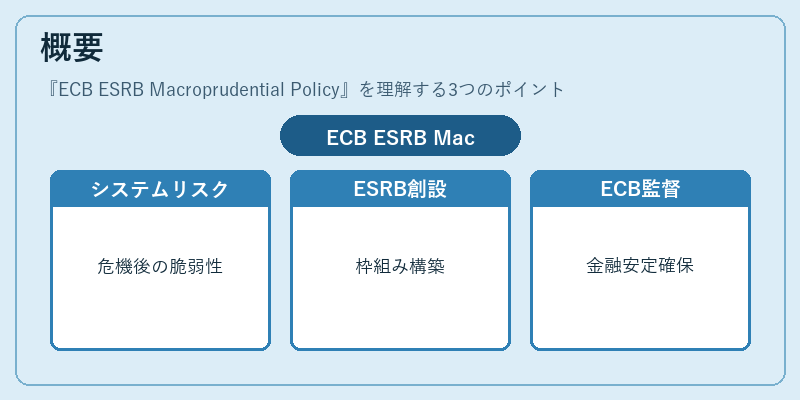 概要（ECB ESRB Macroprudential Policy）の図解