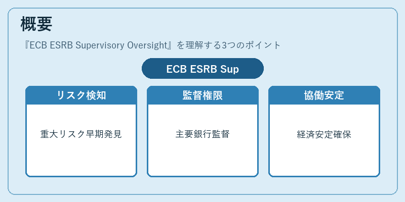 概要（ECB ESRB Supervisory Oversight）の図解