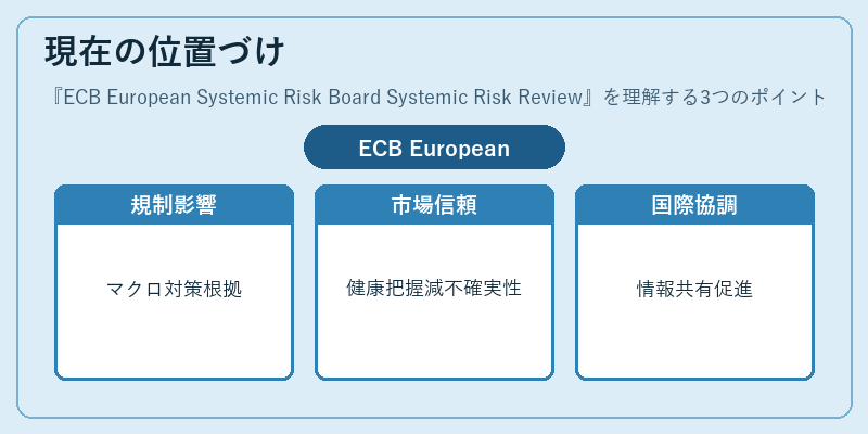 現在の位置づけ(ECB European Systemic Risk Board Systemic Risk Review)の図解