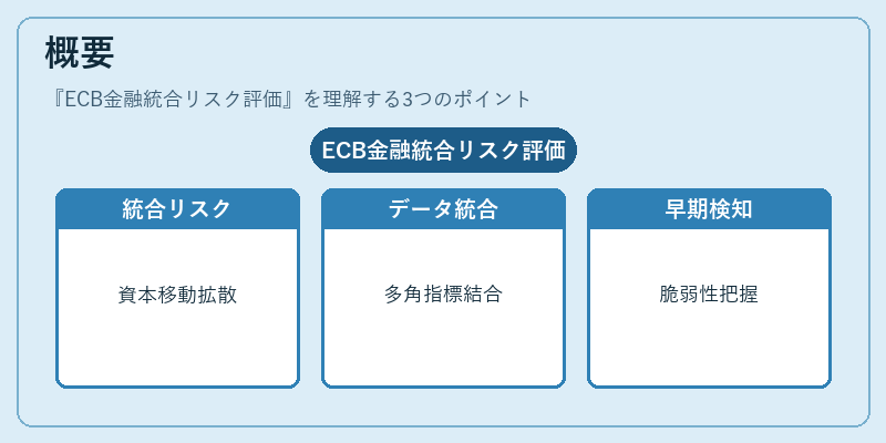 概要（ECB金融統合リスク評価）の図解