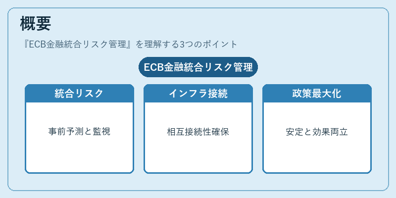 概要（ECB金融統合リスク管理）の図解
