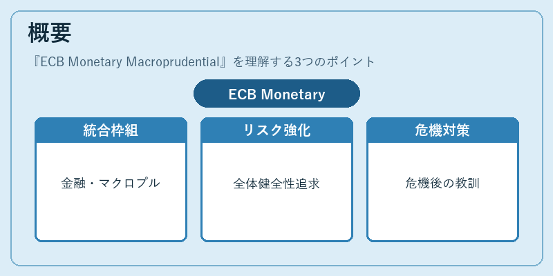 概要（ECB Monetary Macroprudential）の図解