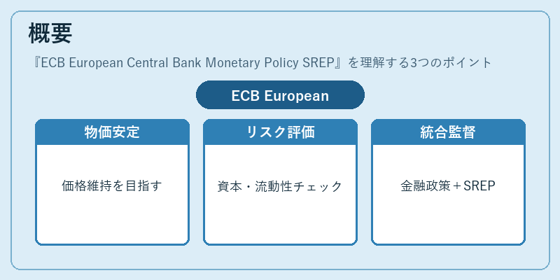 概要（ECB European Central Bank Monetary Policy SREP）の図解