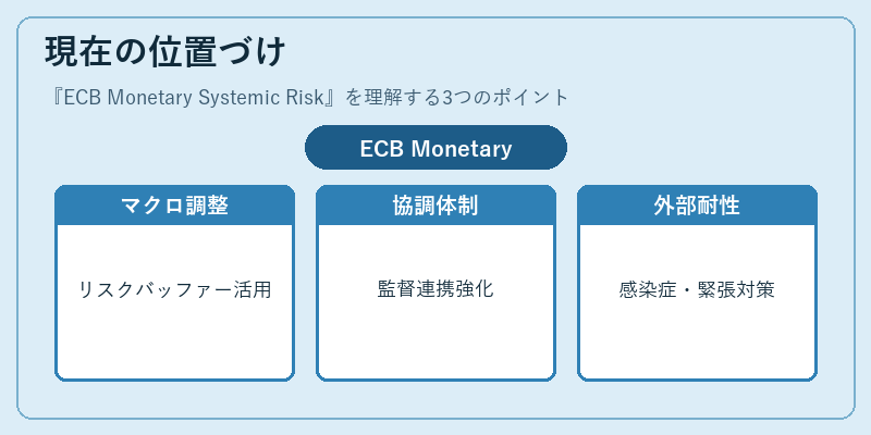 現在の位置づけ（ECB Monetary Systemic Risk）の図解