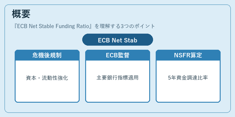 概要（ECB Net Stable Funding Ratio）の図解