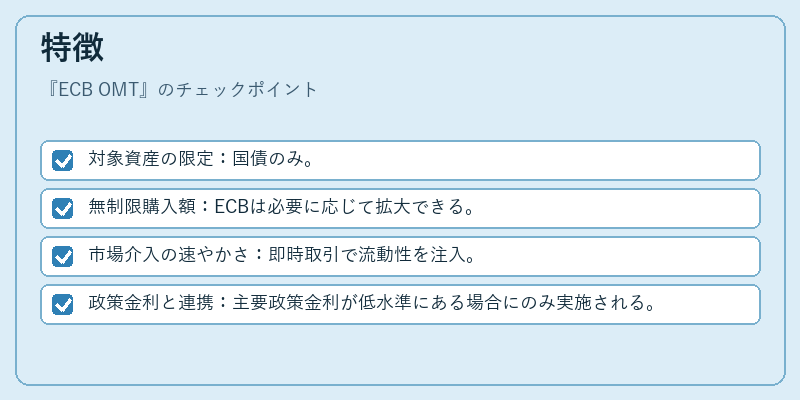 特徴(ECB OMT)の図解