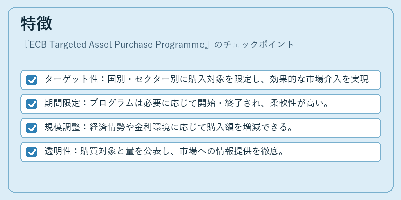特徴（ECB Targeted Asset Purchase Programme）の図解