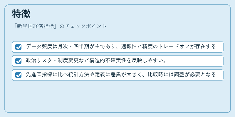 特徴（新興国経済指標）の図解