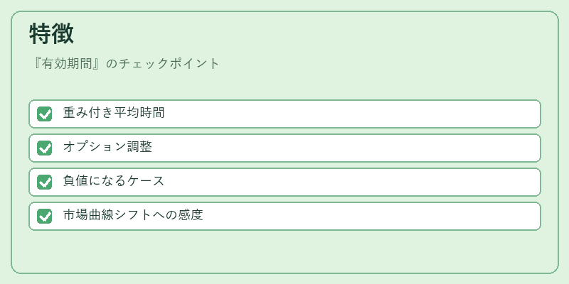 特徴（有効期間）の図解