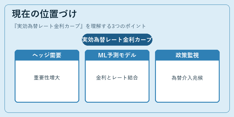 現在の位置づけ（実効為替レート金利カーブ）の図解