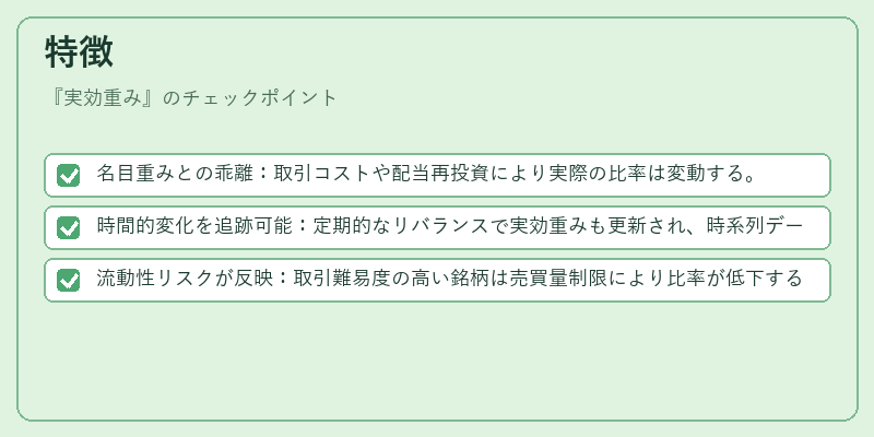 特徴（実効重み）の図解
