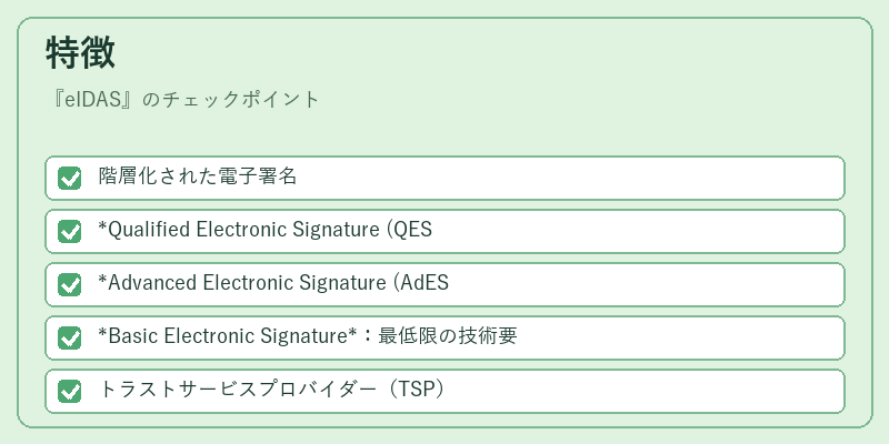 特徴（eIDAS）の図解