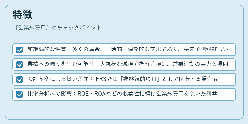 特徴（営業外費用）の図解